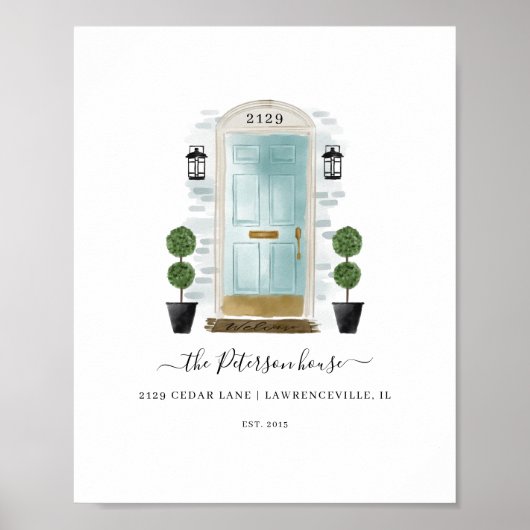 ホームスイートホームファミリーアクアウォーターカラードア ポスター (正面)