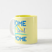 ホームスイートホームファミリーウォールアートサインデコール ツートーンマグカップ (正面左)