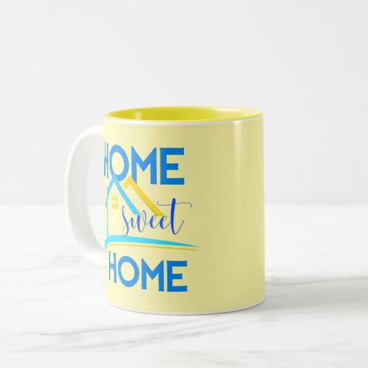 ホームスイートホームファミリーウォールアートサインデコール ツートーンマグカップ (正面左)