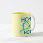ホームスイートホームファミリーウォールアートサインデコール ツートーンマグカップ (正面右)