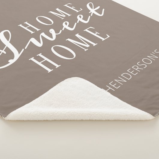 ホームスイートホームファミリーカスタムタンホワイト シェルパブランケット (3/4)