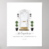 ホームスイートホームファミリーホワイトウォーターカラードア ポスター (正面)