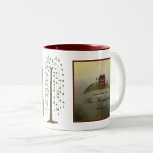 ホームスイートホームファミリー名Mug ツートーンマグカップ