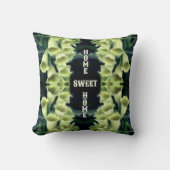 ホームスイートホームフォックスグローブフラワーズ抽象芸術 クッション (正面)