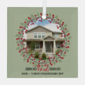 ホームスイートホームフォトリースクリスマスツリー ガラスオーナメント (裏面)