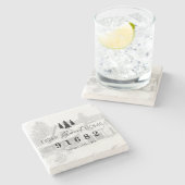 ホームスイートホームフォト郵便番号 ストーンコースター (横)