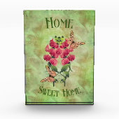 ホームスイートホームフラワーアンド蝶 フォトブロック (正面)