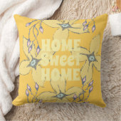 ホームスイートホームフラワーパワーアーポップ・アートのト クッション (ブランケット)