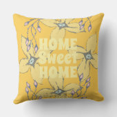 ホームスイートホームフラワーパワーアーポップ・アートのト クッション (裏面)