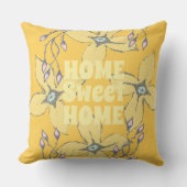 ホームスイートホームフラワーパワーアーポップ・アートのト クッション (正面)