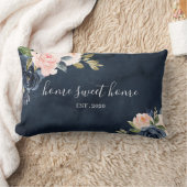 ホームスイートホームフローラ水彩海軍枕 ランバークッション (ブランケット)
