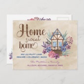 ホームスイートホームフローラ水色移動 ポストカード (正面/裏面)