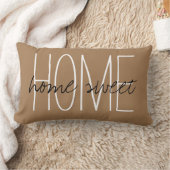 ホームスイートホームブラウン ランバークッション (ブランケット)