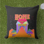 ホームスイートホームブラック アウトドアクッション (芝生)