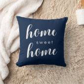 ホームスイートホームブルーカラー枕 クッション (ブランケット)