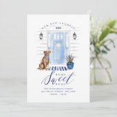 ホームスイートホームブルーコースタルウォーターカラードア&ドッグ 案内状 (スタンド正面)