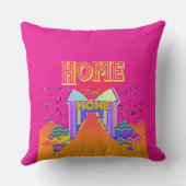 ホームスイートホームホットピンク アウトドアクッション (裏面)