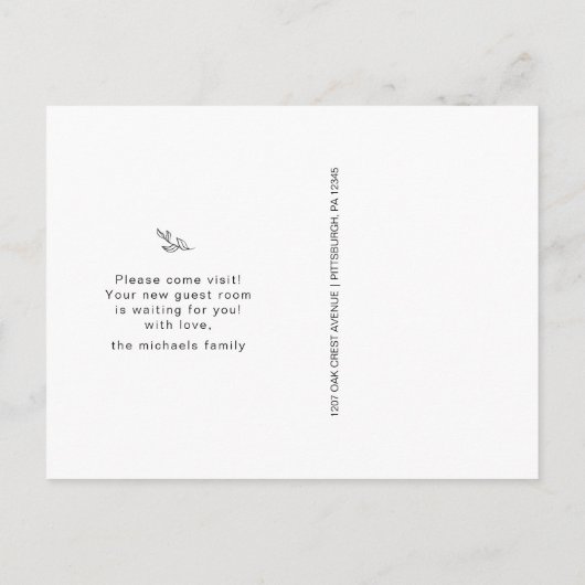 ホームスイートホームボタニカルアドレスの変更の写真 案内ポストカード (裏面)