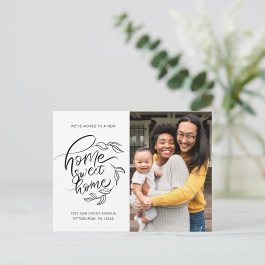 ホームスイートホームボタニカルアドレスの変更の写真 案内ポストカード (スタンド正面)