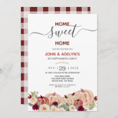 ホームスイートホームマルサラホワイトパンプキンフラワーズ  招待状 (正面/裏面)