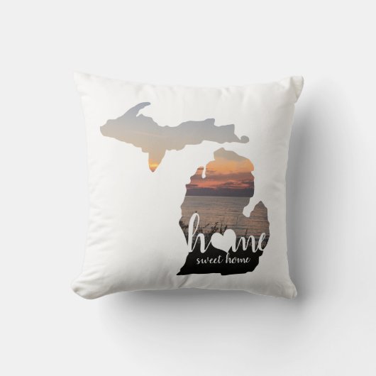 ホームスイートホームミシガンウィズハート クッション (正面)