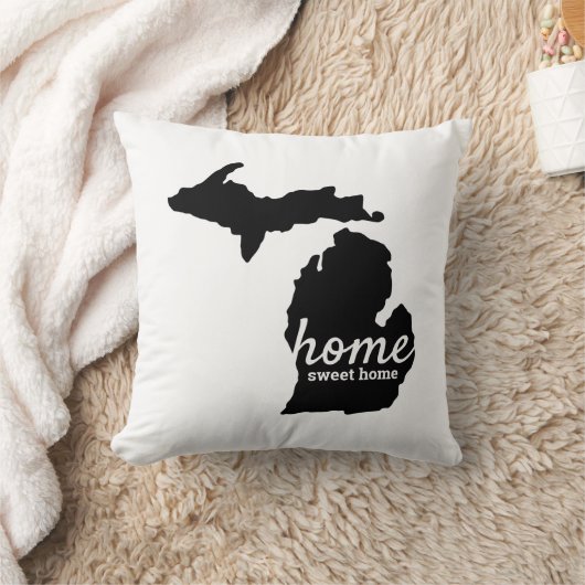 ホームスイートホームミシガンシルエット クッション (ブランケット)