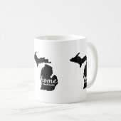 ホームスイートホームミシガンシルエット コーヒーマグカップ (正面右)