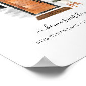 ホームスイートホームミッドセンチュリーモダンウォーターカラードア ポスター (角)