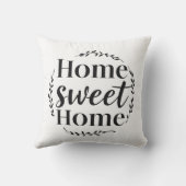 ホームスイートホームミニマリストタイポグラフィ クッション (裏面)