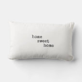 ホームスイートホームミニマルスタイルデコールオンホワイト ランバークッション (裏面)