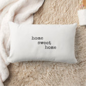 ホームスイートホームミニマルスタイルデコールオンホワイト ランバークッション (ブランケット)