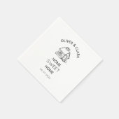 ホームスイートホームミニマル引っ越し祝いパーティーパーティー スタンダードカクテルナプキン (角)