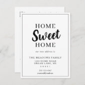ホームスイートホームムービングミニマリスト素朴 案内ポストカード (正面/裏面)
