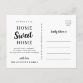 ホームスイートホームムービングミニマリスト素朴 案内ポストカード (裏面)