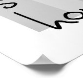 ホームスイートホームモダン白黒グレシンプルー ポスター (角)