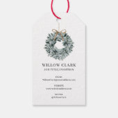 ホームスイートホームレッドウォーターカラーフロントドアリース ギフトタグ (裏面)