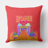 ホームスイートホームレッド アウトドアクッション (裏面)