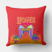 ホームスイートホームレッド クッション (裏面)