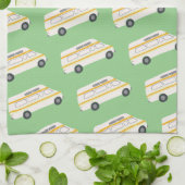 ホームスイートホームレトロカンパーバンモーターホームRVグリーン キッチンタオル (折り畳み)