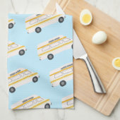 ホームスイートホームレトロカンパーバンモーターホームRVブルー キッチンタオル (四つ折り)