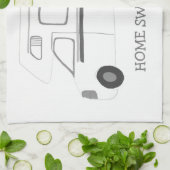 ホームスイートホームレトロキャンパーモーターホームRV B&W キッチンタオル (折り畳み)