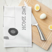 ホームスイートホームレトロキャンパーモーターホームRV B&W キッチンタオル (四つ折り)