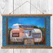 ホームスイートホームヴィンテージキャンパートレーラーウォールデコール 吊り下げ型タペストリー