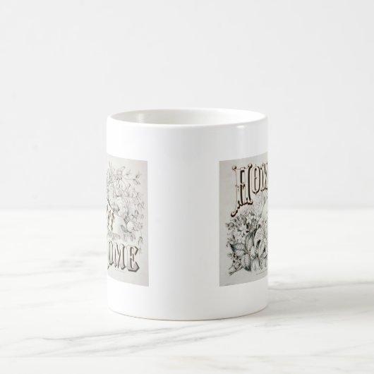 ホームスイートホームヴィンテージデザイン コーヒーマグカップ (中央)