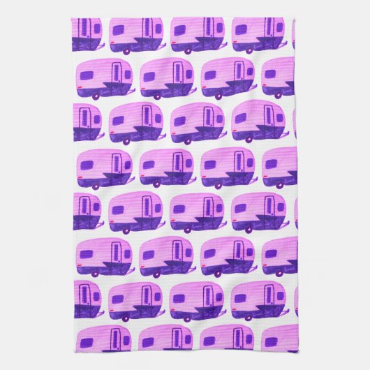 ホームスイートホームヴィンテージトレーラーキャンパーRV キッチンタオル (縦)