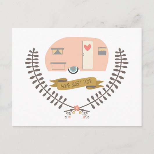 ホームスイートホームヴィンテージトレーラーポストカード ポストカード (正面)