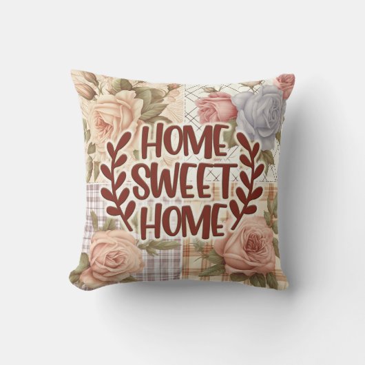 ホームスイートホームヴィンテージフローラ クッション (正面)