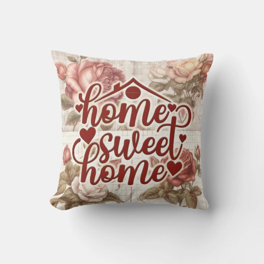 ホームスイートホームヴィンテージフローラ クッション (正面)