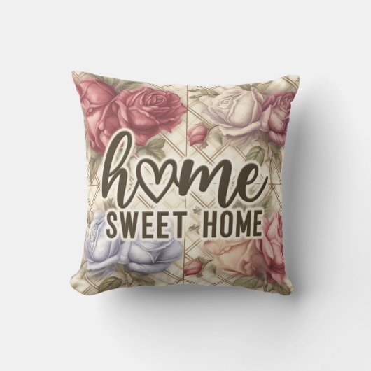 ホームスイートホームヴィンテージフローラ クッション (正面)