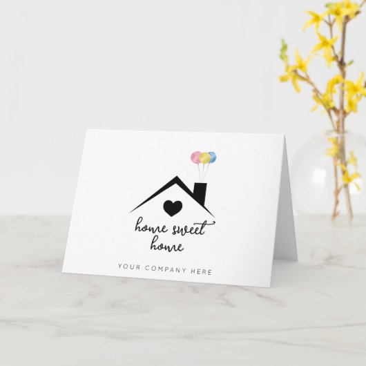 ホームスイートホーム不動産おめでとう カード (黄色い花)